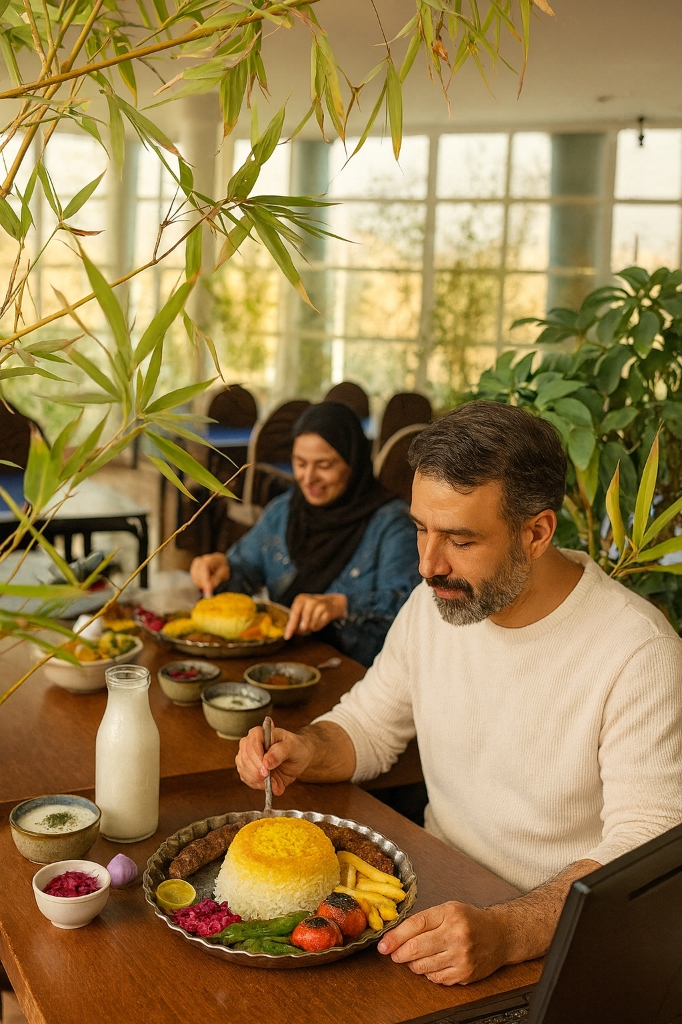 میزبانی از خانواده‌ها در سالن رستوران روژین